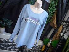Load image into Gallery viewer, Ocean Drip Blue Coastal Long Sleeve Top MD
