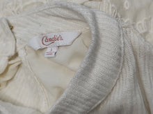 Load image into Gallery viewer, Candie's Victorian Ivory White Ribbed Knit Lace Tank Top LG
