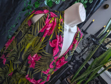 Load image into Gallery viewer, UK2LA Tropical Floral Surplice Romper Jumpsuit SM
