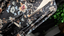 Load image into Gallery viewer, Tahari Black Floral Kimono Duster Cover Up SM-MD
