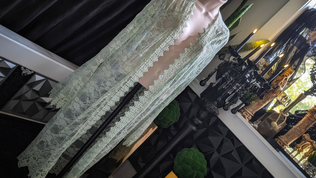 Streetwear Society Mint Lace Robe Cardigan LG-XL