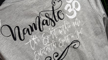 Load image into Gallery viewer, Custom Pressed &quot;Ohm&quot; Namaste Yoga Lotus Shirt SM
