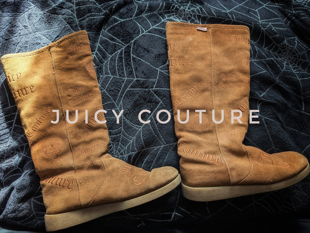 Tan Suede Juicy Couture Winter Tall Boots sz9