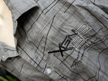 Load image into Gallery viewer, Men&#39;s Grey &amp; Black Oxygen Button Down Shirt XXL
