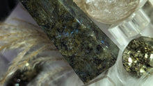 Load image into Gallery viewer, 7&quot; Labradorite Flash Crystal Tower (chipped tip)

