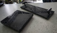 Luxe Habitat Black Marble Tray & Stand Set