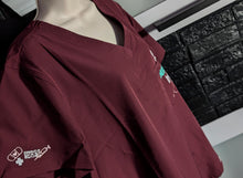 Load image into Gallery viewer, Nurse Drip Custom Pressed Scrub Top XL NWT

