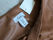 Load image into Gallery viewer, Matteson Coffee Tan Pu Leather Pants sz12/XL NWT

