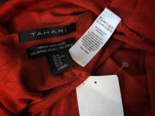 Load image into Gallery viewer, TAHARI Burnt Orange Merino Wool Cardigan Vest XL
