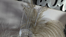 Load image into Gallery viewer, Cubic Zirconia Rectangular Drop Earrings (Stand Not Included)

