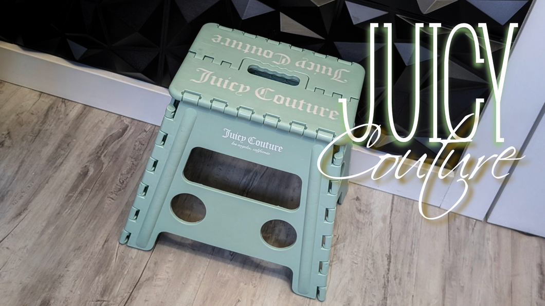 Mint Green Juicy Couture Folding Step Stool