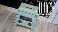 Mint Green Juicy Couture Folding Step Stool