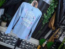 Load image into Gallery viewer, Ocean Drip Blue Coastal Long Sleeve Top MD
