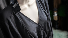 Load image into Gallery viewer, Monroe &amp; Main Black Kimono Wrap Blouse XL
