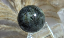 Load image into Gallery viewer, 1.5&quot; Mini Labradorite Flash Sphere with Stand
