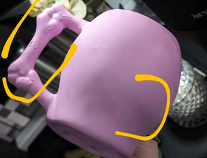 Skull Coffee Mugs (pink outer shell is damaged from Microwaving)
