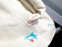 Load image into Gallery viewer, Mermaid &amp; Shark Ocean Vibes Glitter Hoodie 2XL
