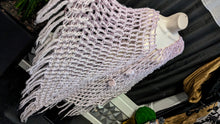 Load image into Gallery viewer, Kenzie Lavender Purple Mesh Knit Poncho Shawl O/S

