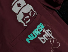 Load image into Gallery viewer, Nurse Drip Custom Pressed Scrub Top XL NWT
