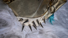 Load image into Gallery viewer, Metallic Gold Chunky Chain Spiked Purse
