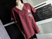 Load image into Gallery viewer, Nurse Drip Custom Pressed Scrub Top XL NWT
