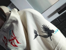 Load image into Gallery viewer, Mermaid &amp; Shark Ocean Vibes Glitter Hoodie 2XL
