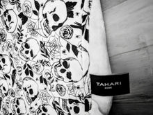 Load image into Gallery viewer, Tahari Rose &amp; Skull Face Cloth or Dish Towel
