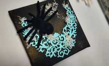 Load image into Gallery viewer, Gothic Tiffany Blue &amp; Black Spider &amp; Buddha Canvas Art (4pcs)
