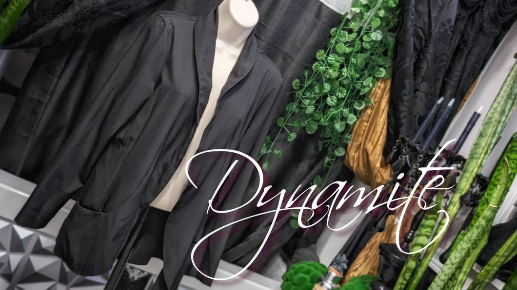 Dynamite Black Sleek & Slimming Blazer Jacket LG