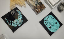 Load image into Gallery viewer, Gothic Tiffany Blue &amp; Black Spider &amp; Buddha Canvas Art (4pcs)

