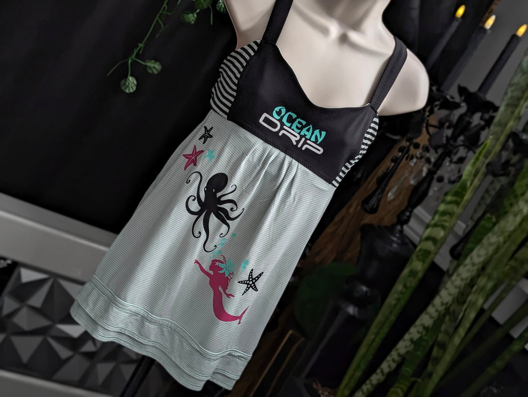 Ocean Drip Octopus Mermaid Lulu Athletic Tank Top SM