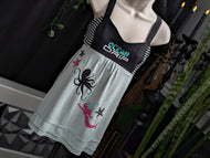 Ocean Drip Octopus Mermaid Lulu Athletic Tank Top SM