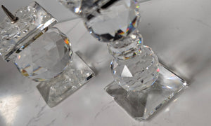 Vintage Swarovski Crystal Candle Holders 2pcs **CHIPS**