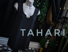 Load image into Gallery viewer, Black Tahari Blouse Tank Top LG
