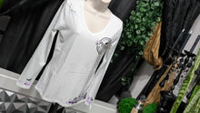 Load image into Gallery viewer, White Vixen Drip Gothic Glitter Apothecary Shirt MD
