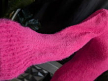 Load image into Gallery viewer, Jessica Simpson Hot Pink Fuzzy Knit Sweater Dress XXS
