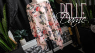 Belle Dame Sheer Floral Butterfly Shawl Top O/S
