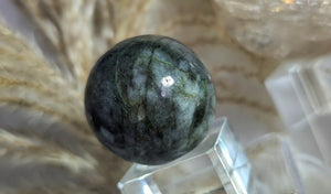 1.5" Mini Labradorite Flash Sphere with Stand