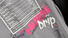Load image into Gallery viewer, Nurse Drip Glitter Design Scrub Top LG
