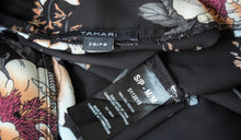 Load image into Gallery viewer, Tahari Black Floral Kimono Duster Cover Up SM-MD
