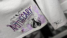 Load image into Gallery viewer, White Vixen Drip Gothic Glitter Apothecary Shirt MD
