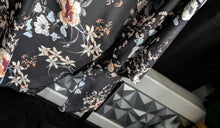 Load image into Gallery viewer, Tahari Black Floral Kimono Duster Cover Up SM-MD
