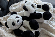 Faux Fur Panda Slippers sz8-9