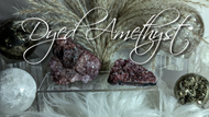 Dyed Amethyst Crystal Clusters 2pcs