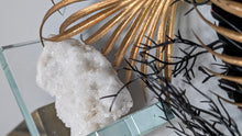 Load image into Gallery viewer, Quartz Crystal on Glass Bookend Stand
