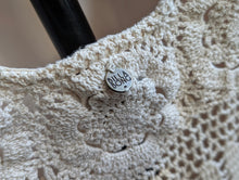 Load image into Gallery viewer, Billabong Boho Ivory Crochet Cotton Tank Crop Top MD
