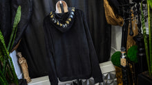Load image into Gallery viewer, Kappa Black &amp; Gold Velour &amp; Satin Hoodie Sweater XL
