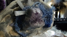 Load image into Gallery viewer, Amethyst Agate Selenite Crystal &amp; Artificial Moss in Seashell
