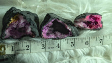 Load image into Gallery viewer, 2&quot; Dyed Amethyst Quartz Crystal Geodes (3pcs)
