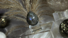 Load image into Gallery viewer, 1&quot; Mini Labradorite Flash Crystal Egg with Stand
